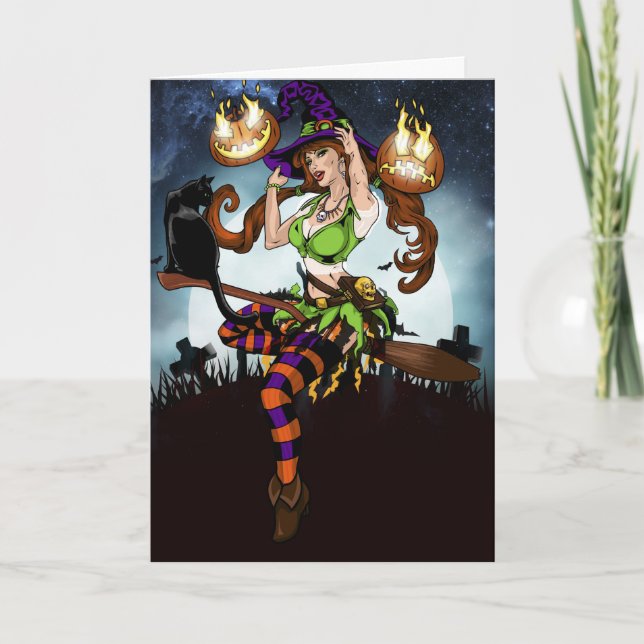 Tarjeta Halloween fantasmal (Anverso)