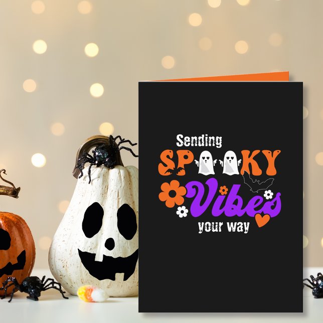 Tarjeta Halloween fantasmal de vibes fantasmas (Subido por el creador)