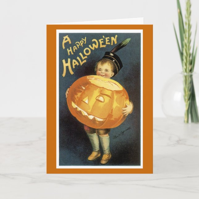 Tarjeta Halloween feliz (Anverso)