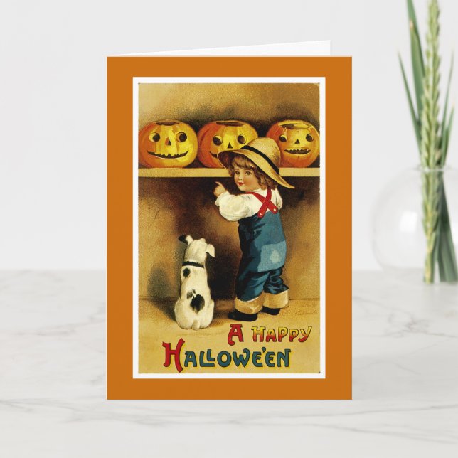 Tarjeta Halloween feliz (Anverso)
