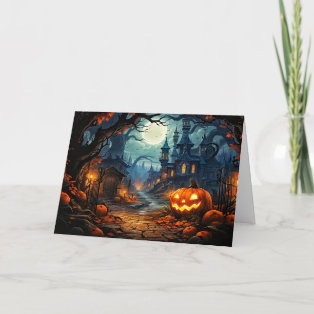 Tarjeta Halloween feliz (Anverso)