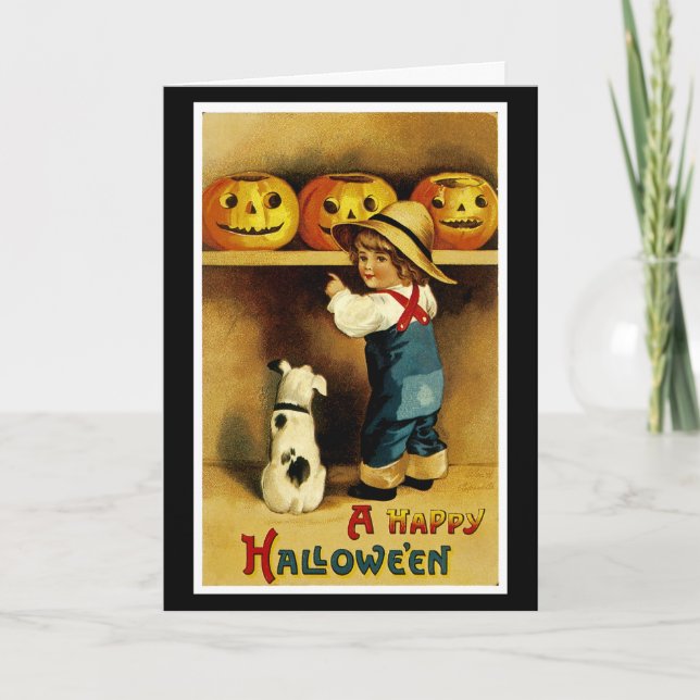Tarjeta Halloween feliz (Anverso)