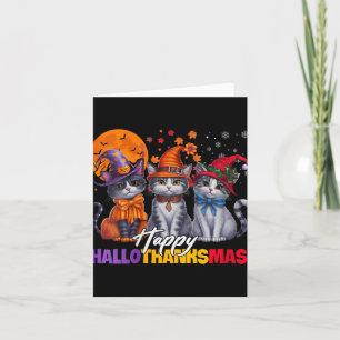 Tarjeta Halloween femenino Navidades del Día de Acción de