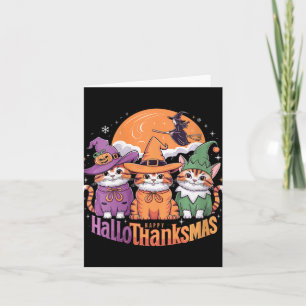 Tarjeta Halloween femenino Navidades del Día de Acción de