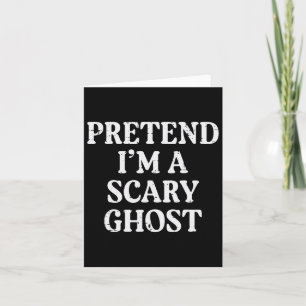 Tarjeta Halloween finge que soy un asustado fantasma con d