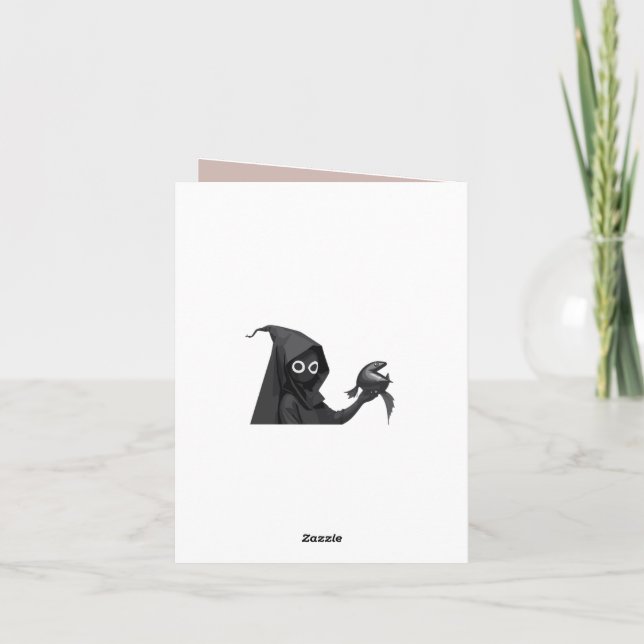 Tarjeta Halloween Fish Noodling (Reverso)