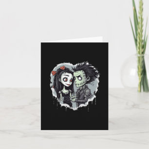 Tarjeta Halloween Frankenstein Lovers
