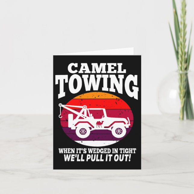 Tarjeta Halloween Fun Retro Camello Towing Fun (Anverso)