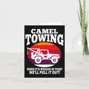 Tarjeta Halloween Fun Retro Camello Towing Fun