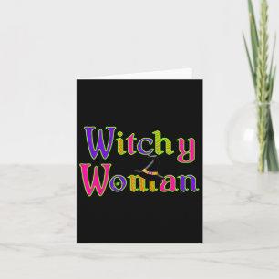 Tarjeta Halloween Fun Witch Witchy Woman Trick Trek
