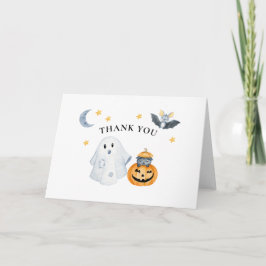 Tarjeta Halloween Ghost Pumpkin Little Boo Baby Shower