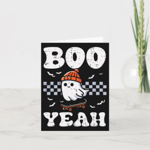 Tarjeta Halloween Ghost Skateboard Boo Yeah Costume Boys K