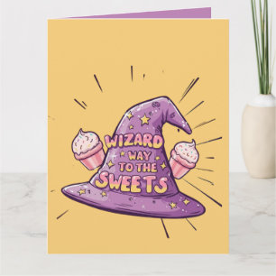 Tarjeta Halloween Girly - el camino a los dulces