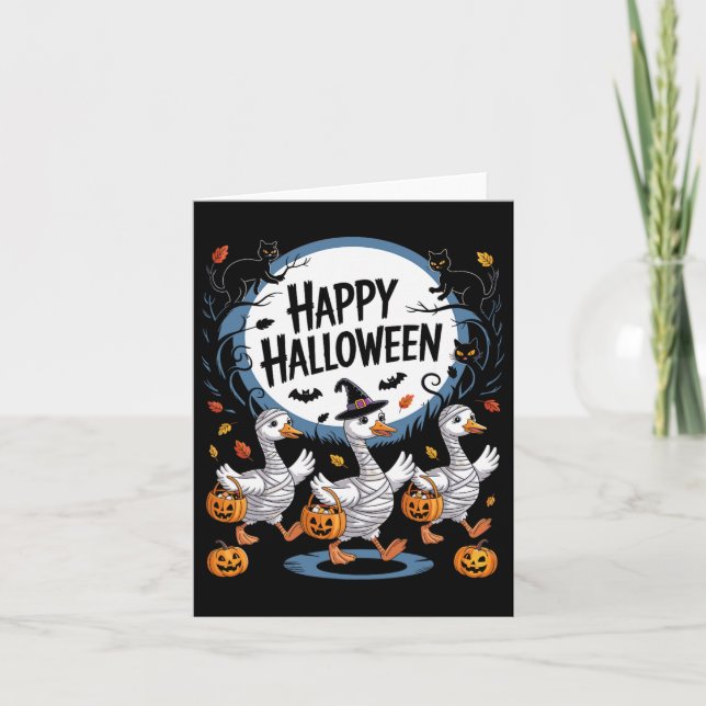 Tarjeta Halloween Goose Happy Halooween Goose (Anverso)