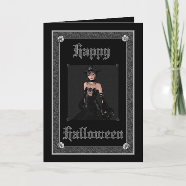 Tarjeta Halloween gótico (Anverso)
