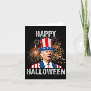 Tarjeta Halloween Gracioso Feliz 4 De Julio Anti Joe Biden