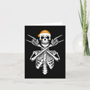 Tarjeta Halloween Halloween Hand Rock Men de Cap Skater