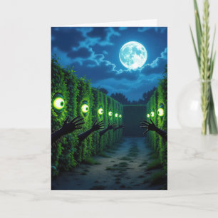 Tarjeta Halloween Hauned Hedge Horror
