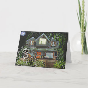 Tarjeta Halloween Haunted House
