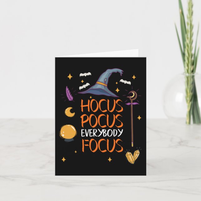 Tarjeta Halloween Hocuss Pocus Todo El Mundo Enfoca A Un P (Anverso)