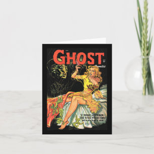 Tarjeta Halloween Horror Vintage Ghost Comic Retro Sc