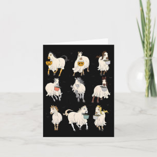 Tarjeta Halloween Horse Ghost Boo Ropa De Calabaza Para Ho