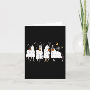 Tarjeta Halloween Horse Ghost Boo Ropa De Calabaza Para Ho