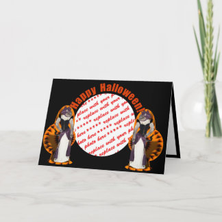 Tarjeta Halloween Hussy / Gato de Halloween