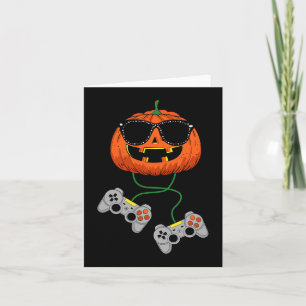Tarjeta Halloween Jack O Lantern Gamer Niños Hombres Diver