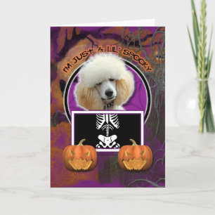 Tarjeta Halloween - Just a Lil Spooky - Poodle - Apricot
