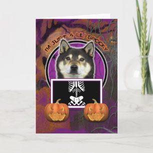 Tarjeta Halloween - Just a Lil Spooky - Shiba Inu - Yasha