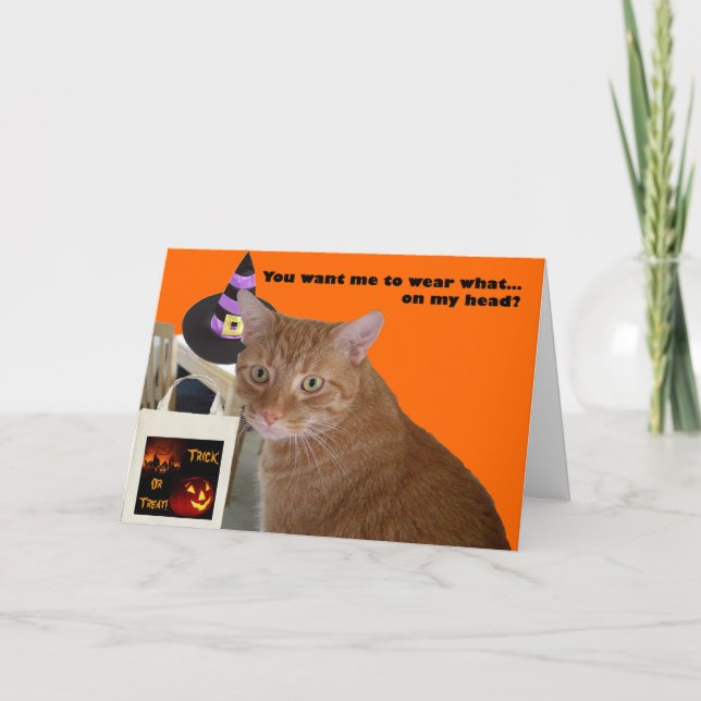 Tarjeta Halloween Kitty - Usa la carta (Anverso)