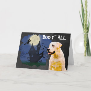 Tarjeta Halloween Labrador Aterrador