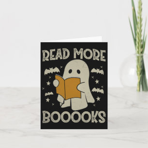 Tarjeta Halloween Leer más libros Divertido libro de lectu