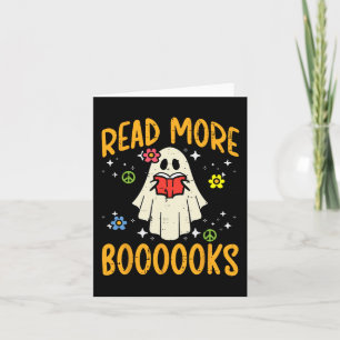Tarjeta Halloween Leer más libros Teacher de disfraces ret