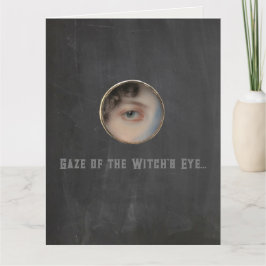 Tarjeta Halloween Macabre Creepy Witch Eye