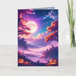 Tarjeta Halloween mágico moderno