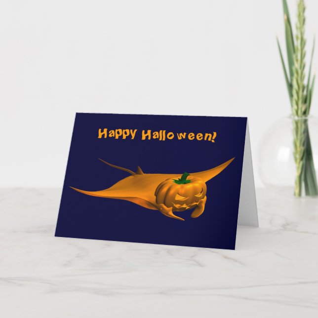 Tarjeta Halloween Manta Ray (Anverso)