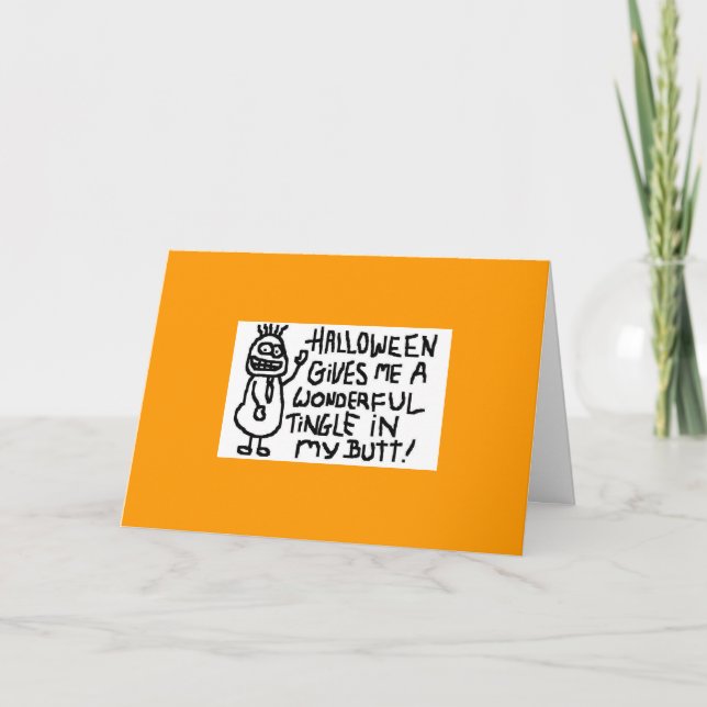 Tarjeta Halloween me da un escozor maravilloso (Anverso)