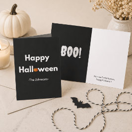 Tarjeta Halloween minimalista moderno – Personalizado