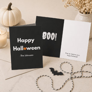 Tarjeta Halloween minimalista moderno – Personalizado