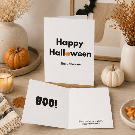 Tarjeta Halloween minimalista moderno – Personalizado