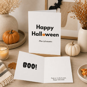 Tarjeta Halloween minimalista moderno – Personalizado