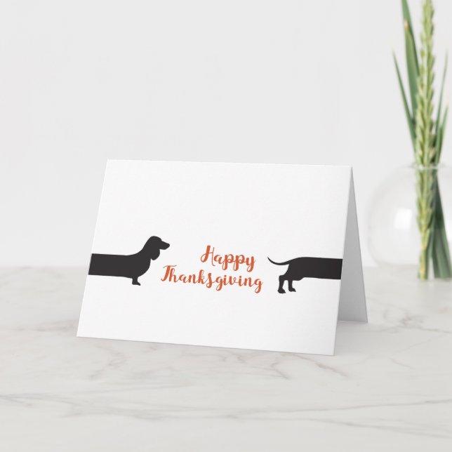 Tarjeta Halloween moderno de Dachshund (Anverso)