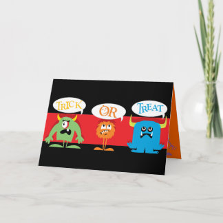 Tarjeta Halloween Monsters Card para niños