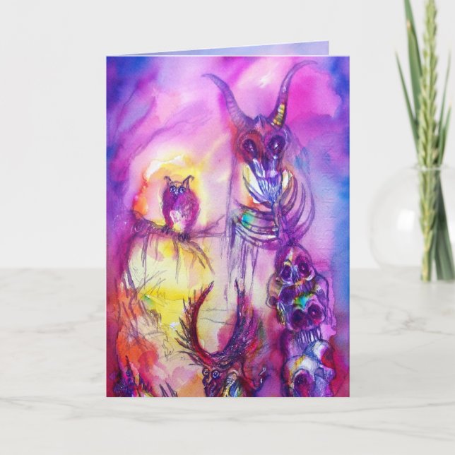 Tarjeta HALLOWEEN MONSTERS / Fantasía DE LA GUERRA DE ORK (Anverso)