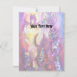 Tarjeta HALLOWEEN MONSTERS / Fantasía DE LA GUERRA DE ORK