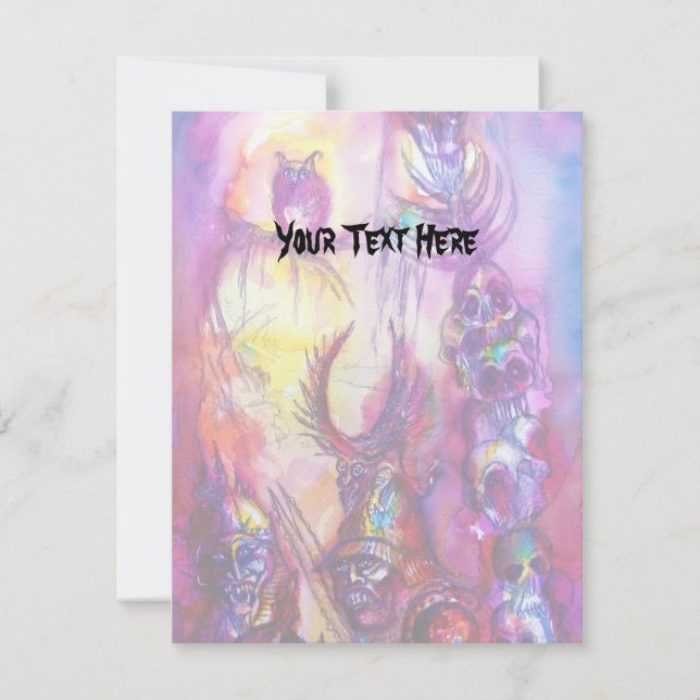 Tarjeta HALLOWEEN MONSTERS / Fantasía DE LA GUERRA DE ORK (Anverso)