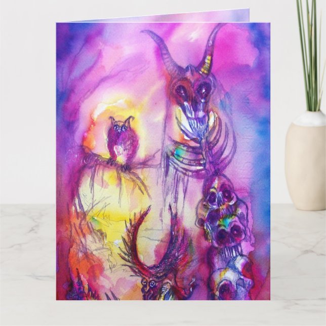 Tarjeta HALLOWEEN MONSTERS / Fantasía DE LA GUERRA DE ORK (Anverso)