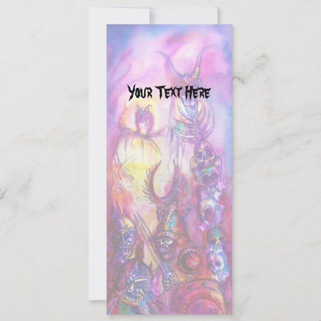 Tarjeta HALLOWEEN MONSTERS / Fantasía DE LA GUERRA DE ORK (Anverso)